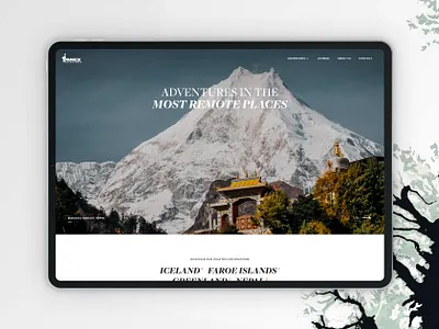 Amarok Adventures - Travel website adventure clean discover places expedition explore the world hero image iceland local guide map map design travel travel guide typography ui design web design