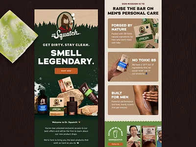 Welcome Email Series – Dr. Squatch 🧼 email email design email designs email gif email marketing email newsletter email template gif klaviyo mailchimp newsletter soap