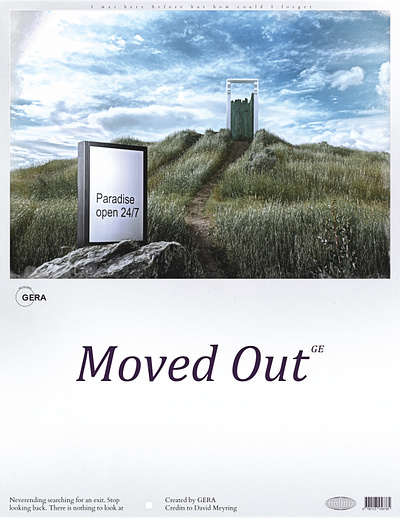 paradise cover door field grass liminal magazine nostalgic paradise peace poster shop sky tranquility