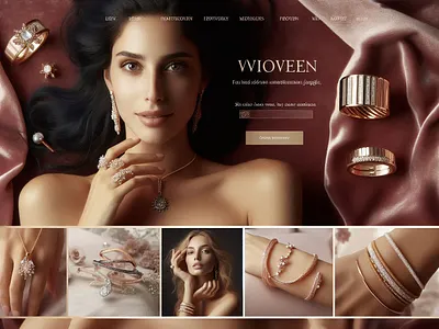 jewelry website landing page 3d branding design graphic design illustration logo typography ui ux vector