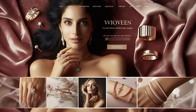 jewelry website landing page 3d branding design graphic design illustration logo typography ui ux vector
