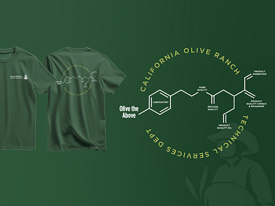 Tshirt Design for Olive Oil Brand apparel cpg green molecule olive oil shirt swag tshirt
