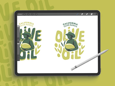Olive Oil Illustration cpg food illustration olive oil