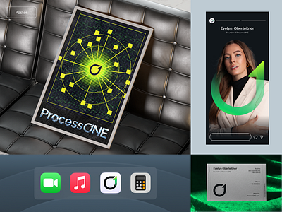 ProcessONE-Visual Identity artificialinteligance automation branding businesscard design graphic design icon illustration logo logoinspiration poster sophisticated tech typography