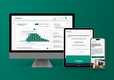 Vaillant app: optimised PV energy consumption for heat pumps digitaltransformation productdesign softwaredevelopment ui uidesign userexperience ux uxdesign uxui uxuidesign