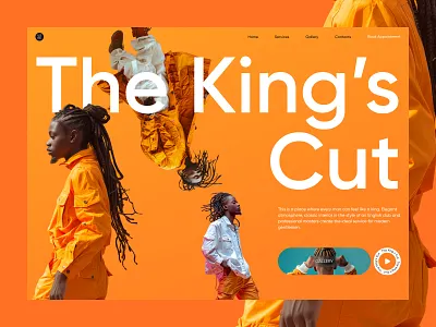 Website Design. Barbershop KC barber barbershop cut design king man men style ui ux web website