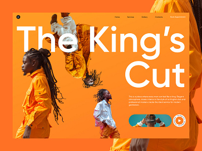Website Design. Barbershop KC barber barbershop cut design king man men style ui ux web website
