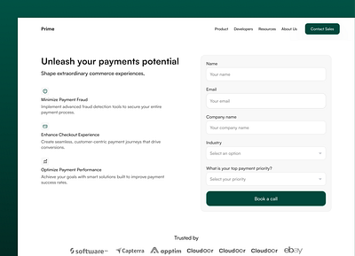 Contact Us Page Web Design benefits book a call clean design contact contact form contact page contact us contact us page contactus financial form green landing page money payment payments ui design wealth web design website