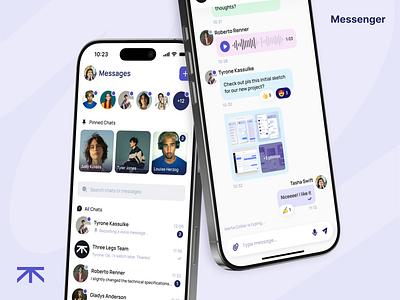 Messenger App boldtypography bubbleui chatapp chatux design designsystem experienceux figma lightmode messengerapp mobileinterface socialapp uxuidesign