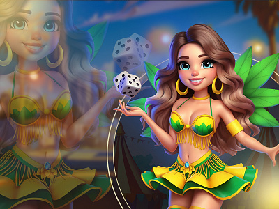 Carnival Queen – Slot Character Design! 2dgameart artfordigitalgames carnivalart casinogame characterdesign colorfulcharacter conceptart customillustration gamblingdesign gameart gameartist gamedesigners gameillustration gamingstudio slotart slotcharacter slotdesign slotgame slotgraphics slotsymbols