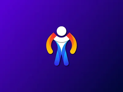 Human Logo branding healthy man human human logo illustration life logo logo design