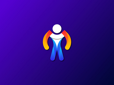 Human Logo branding healthy man human human logo illustration life logo logo design