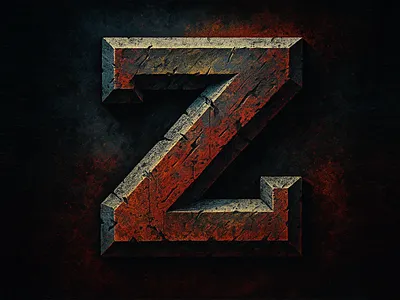 36 Days of Type - Z 36daysoftype 36daysoftype z adobe design font grunge heavy illustration letter lettering logo metal paint rough steel type typography z