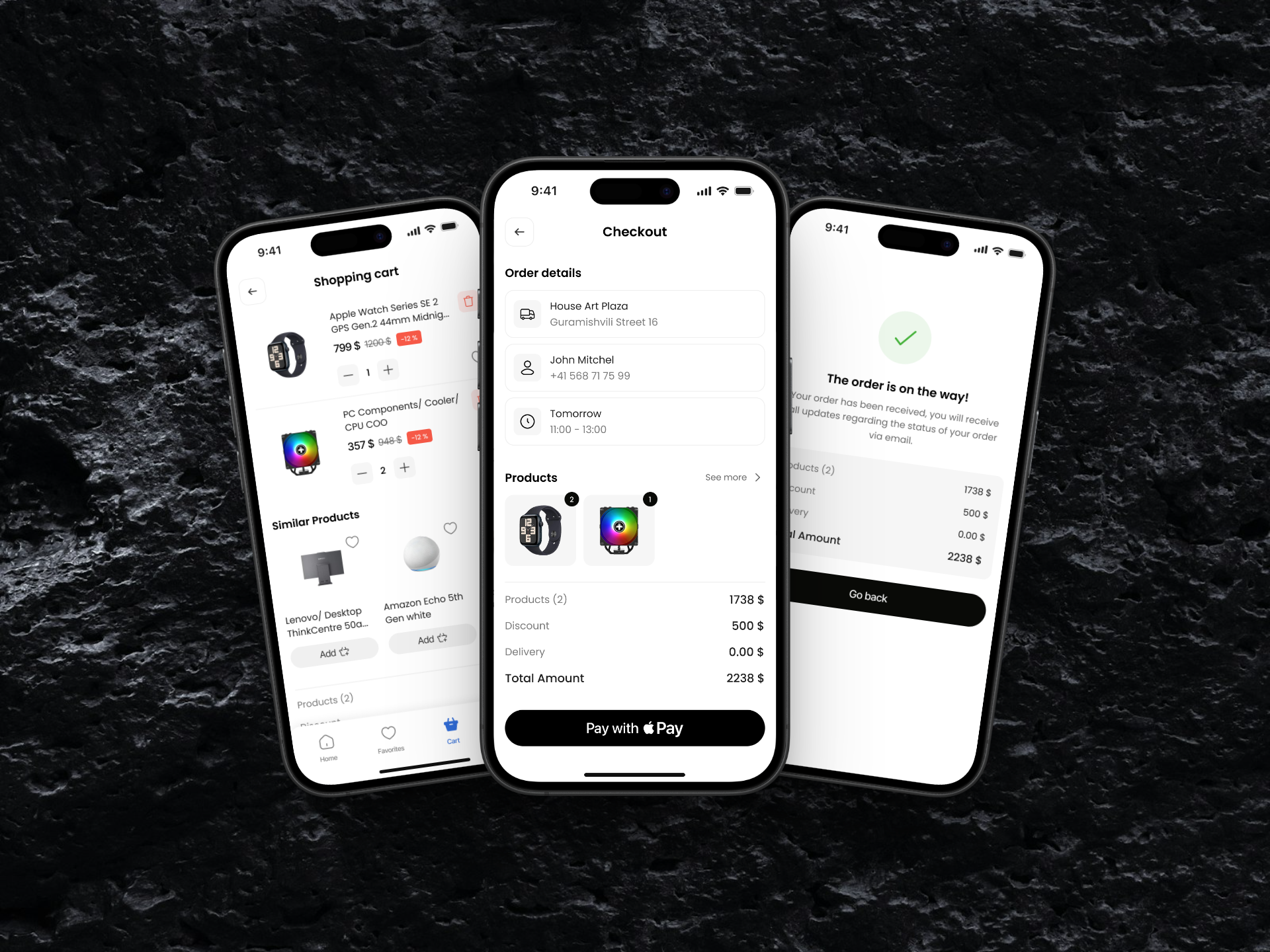E-commerce Checkout Flow – From Cart to Order Confirmation cartui checkoutdesign discountdesign ecommerce formdesign microinteraction mobileapp paymentflow pricedisplay successscreen ui ux