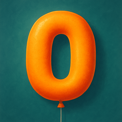 36 Days of Type - 0 0 balloon float helium illustration jewel tones letter lettering logo number orange string texture type typography zero