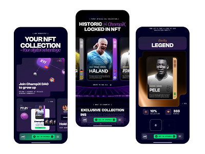 Blockchain Landing Page for NFT Project | ChampiX blockchain nft startup uiux web3