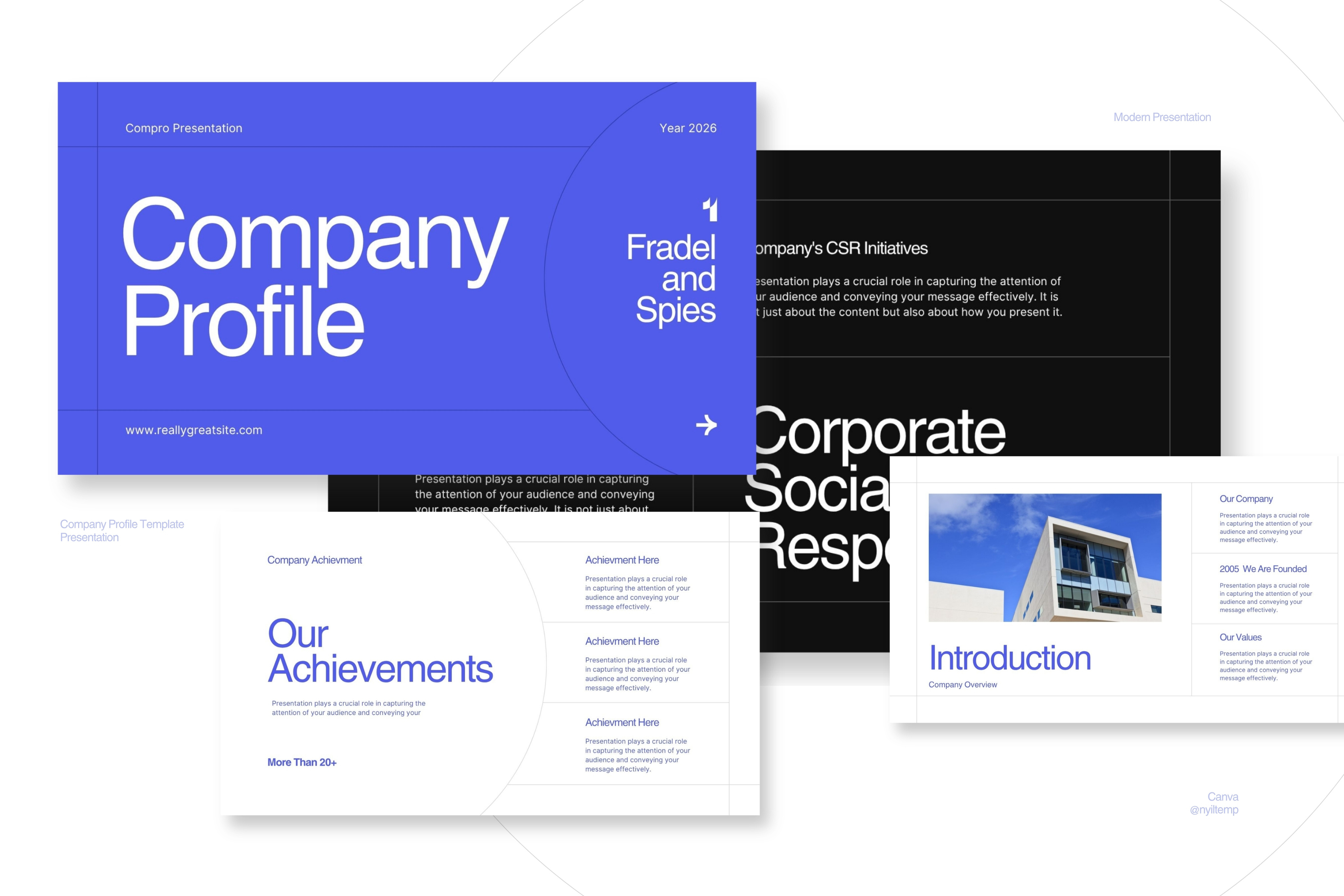 Company Profile Presentation Template branding business canva company company profile marketing modern presentation simple