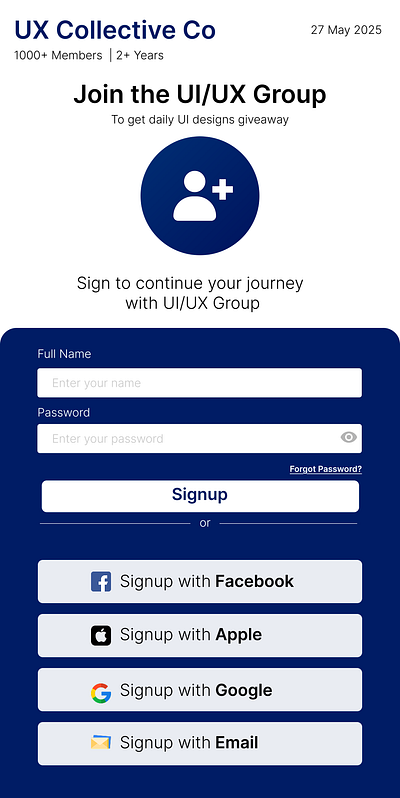 Prompt 88: Sign Up Form day88 figma signupform