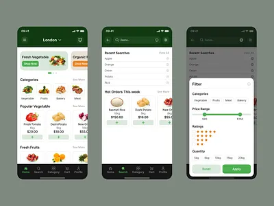 Grocery Ecommerce Mobile App Design android app appdesign appui appuiux ecommerce ecommerceapp ecommerceui figma figmadesign grocery ios mobile mobileapp mobiledesign productdesign uiux uiuxdesign