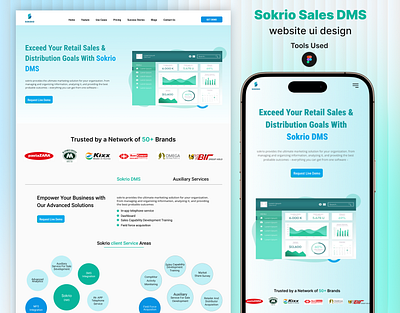 Sales & Distribution Landing Ui Design dashboarddesign distributionplatformux distributionui landingpagedesign ordermanagementui salesanalyticsui salesdashboard salesperformanceux salespipelinedesign salestrackingux salesux ui uidesign uiux websitedesign