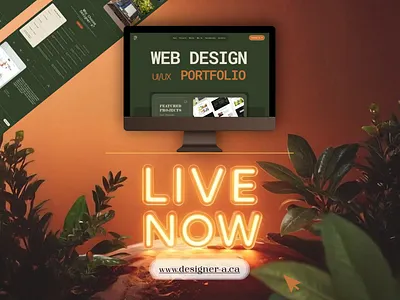 UI/UX Portfolio cover design designer portfolio landing link live now portfolio ui user experience user interface ux web website