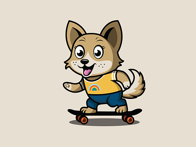 Skater Dog bark barking dog doggy elementary happy mascot pet pup puppy roll rolling school shred skate skateboard skateboarder skateboarding skater