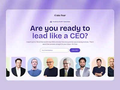 CRO Design for Leadership Platform Website UI UX Connect people app design apps ceo ceo platfrom colorfull design creator website design cro cro landing page design design graphic design influencer influencer platfrom influencer platfrom design influencer website design istie iftear landing page people connect landing page startups ui website