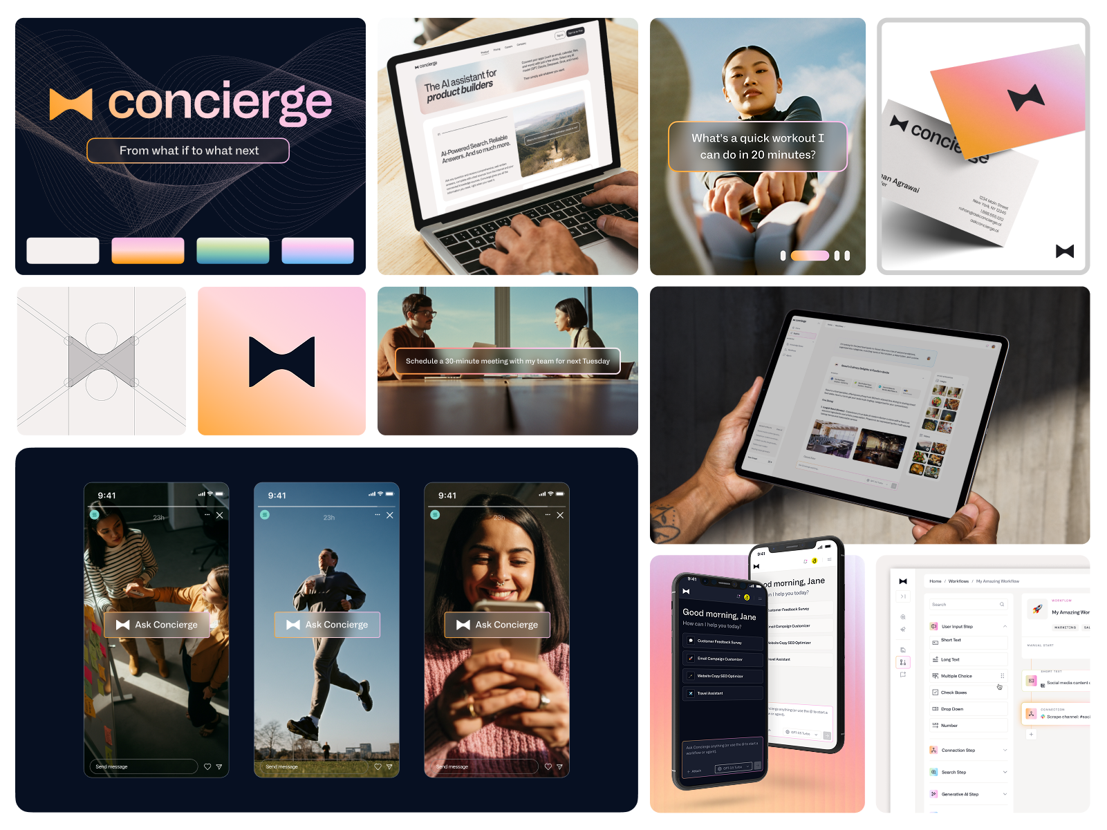 Concierge® AI ai ai app design ai branding badge brand branding concierge design graphic design heyo! illustration logo ui
