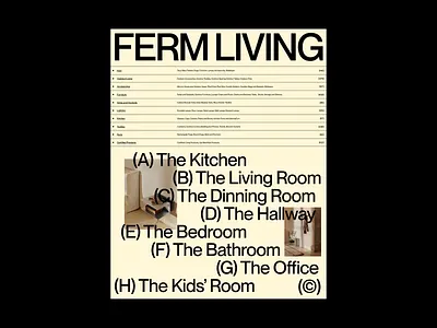 Ferm Living / Typographic Poster Design architecture branding design furniture graphic design grid interior layout logo minimal minimalist modern photography poster type typography ui web design whitespace