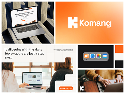 Komang Visual Identity brranding clean company fireart icon startup strategy style tech ui ux visual