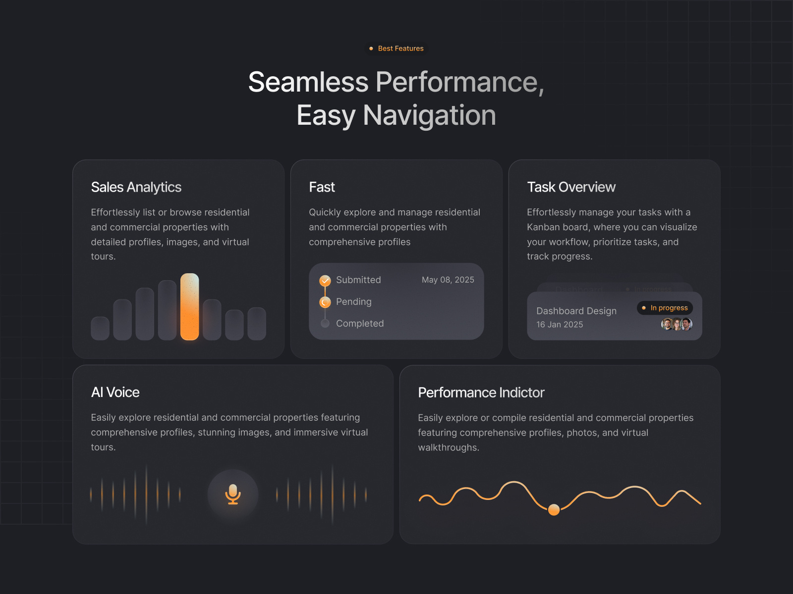 Example of Bento UI – Modular Dashboard Interface