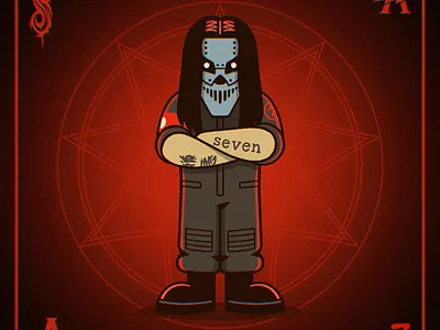 IOWA ERA NUMBER 7 alterfan alterfan art artist branding cartoon character coverart icon illustator illustration logo mick thomson nu metal slipknot slipknot art slipknot fanart slipknot iowa vector