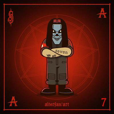 IOWA ERA NUMBER 7 alterfan alterfan art artist branding cartoon character coverart icon illustator illustration logo mick thomson nu metal slipknot slipknot art slipknot fanart slipknot iowa vector