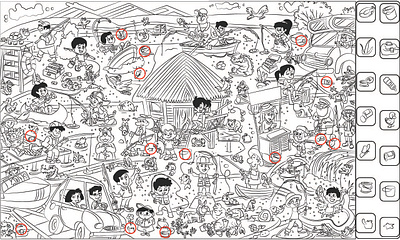 Spot the Difference | Hidden Object | Coloring Page | Line Art gems graphic design hiddenobject illustration line art pluzz spot the difference