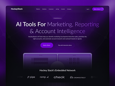 AI Landing Page For Marketing Company ai ai landing page ai landing page design ai marketing ai startup ai web design ai website ai website design landing page marketing ui design web design website