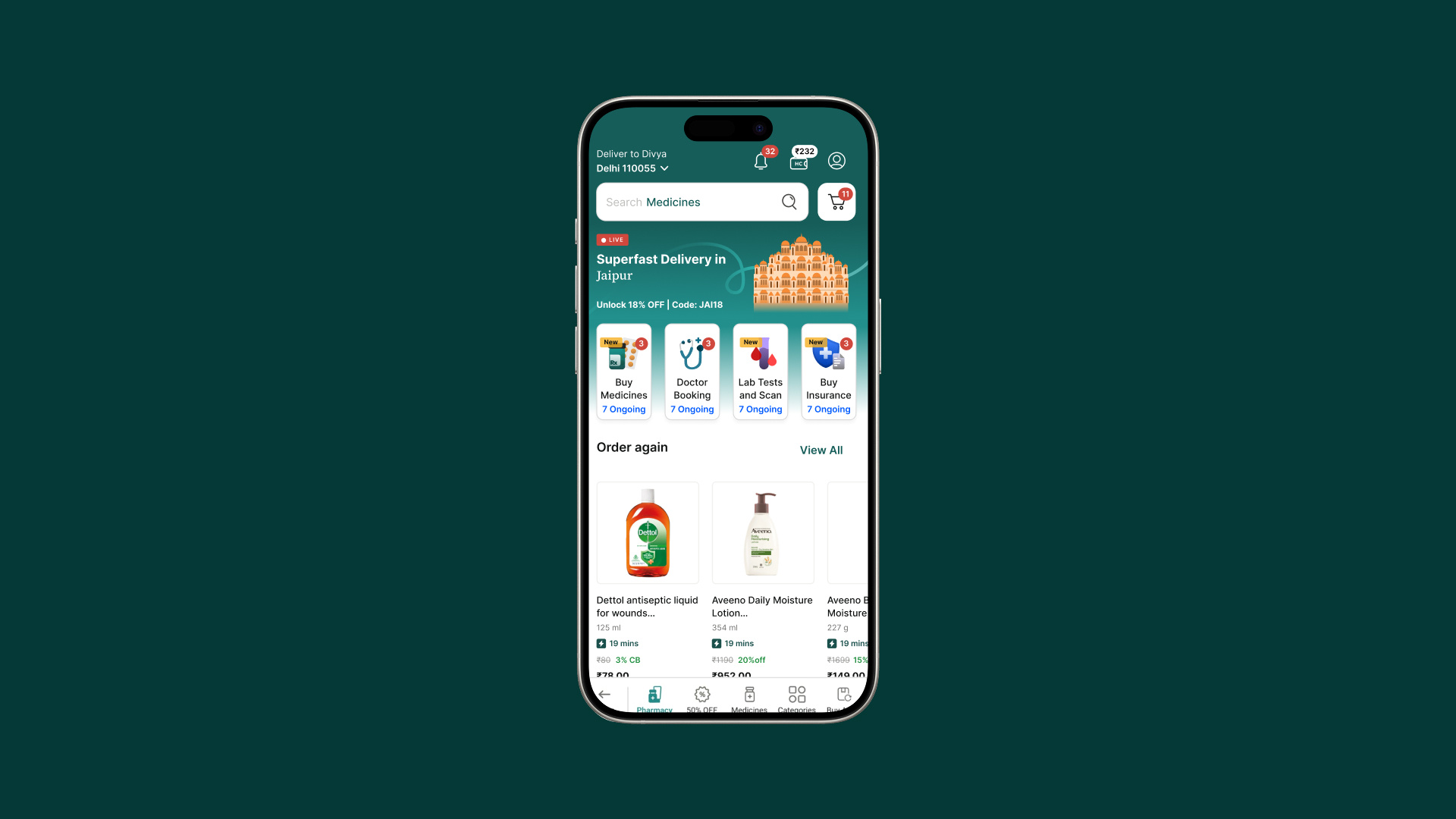App Page Takeover - City Specific homepage design illustration jaipur page takeover ui design