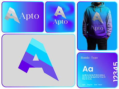 Apto Modern Colourfull Logo 3d app bran design brand identity branding colourful logo creative logo design graphic design identity design illustration logo logos motion graphics typography ui ux vector