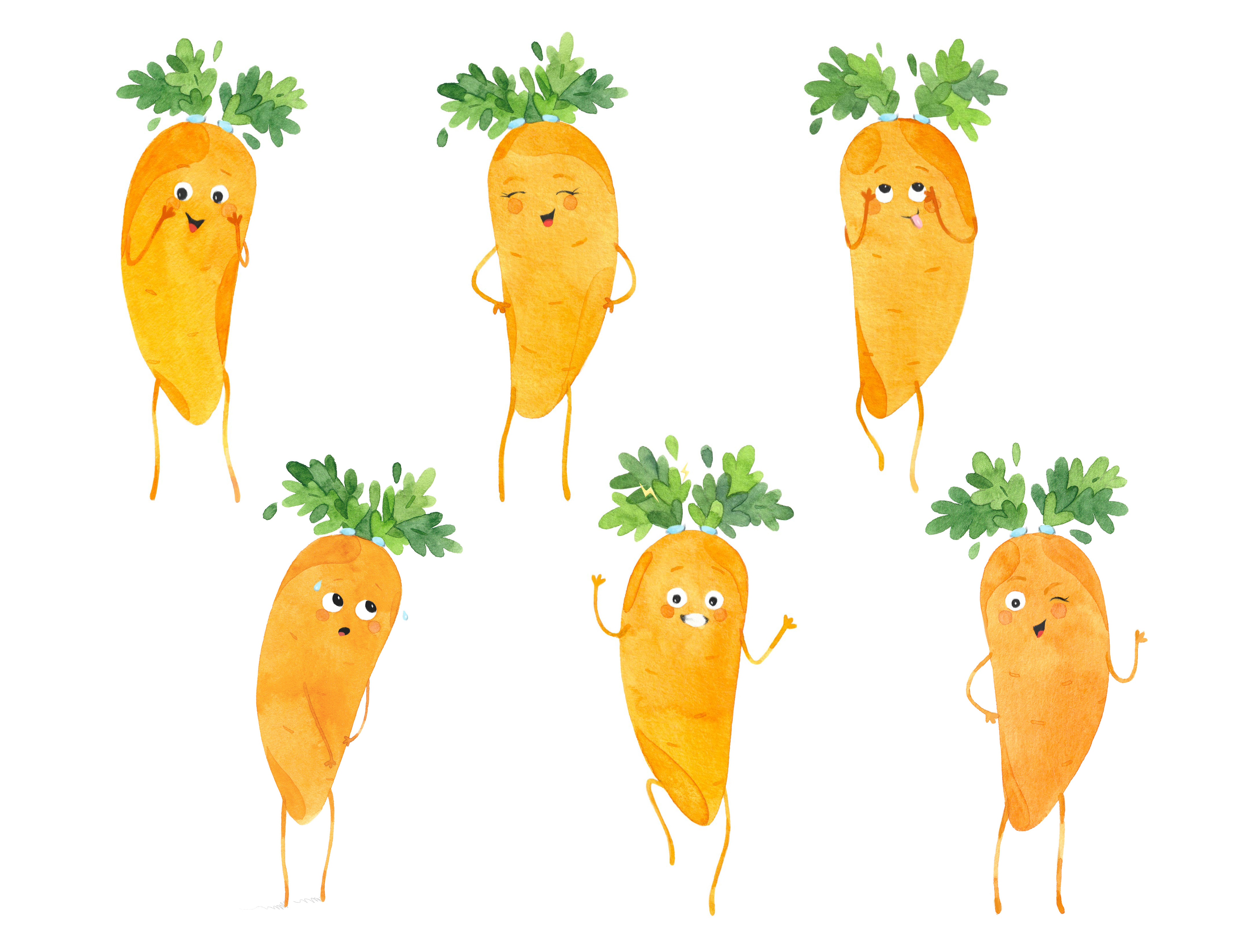 Joyful Carrot/ Character Art carrot illustration character art emoyion illustration