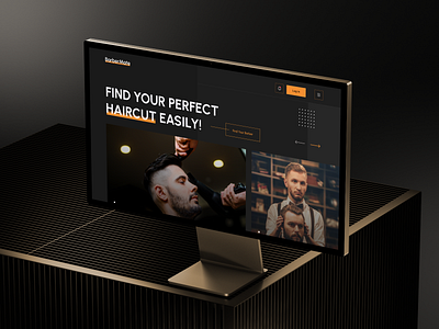 Barber Shop Landing Page Design barber barber landing page barber landing page design barber shop website barber website barber website design landing page salon web design website