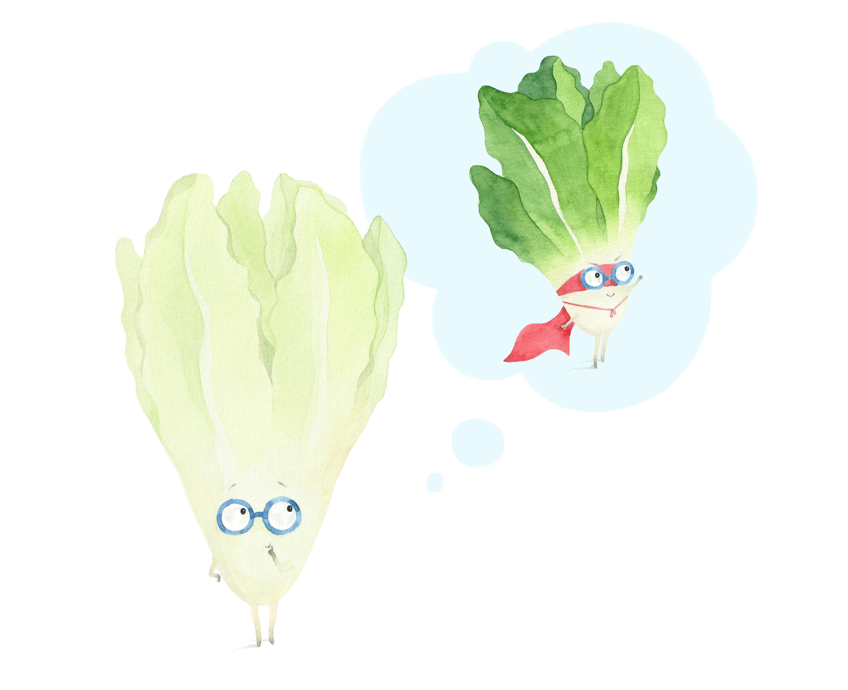 Superhero Lettuce/ Character Art character art lettuce illustration