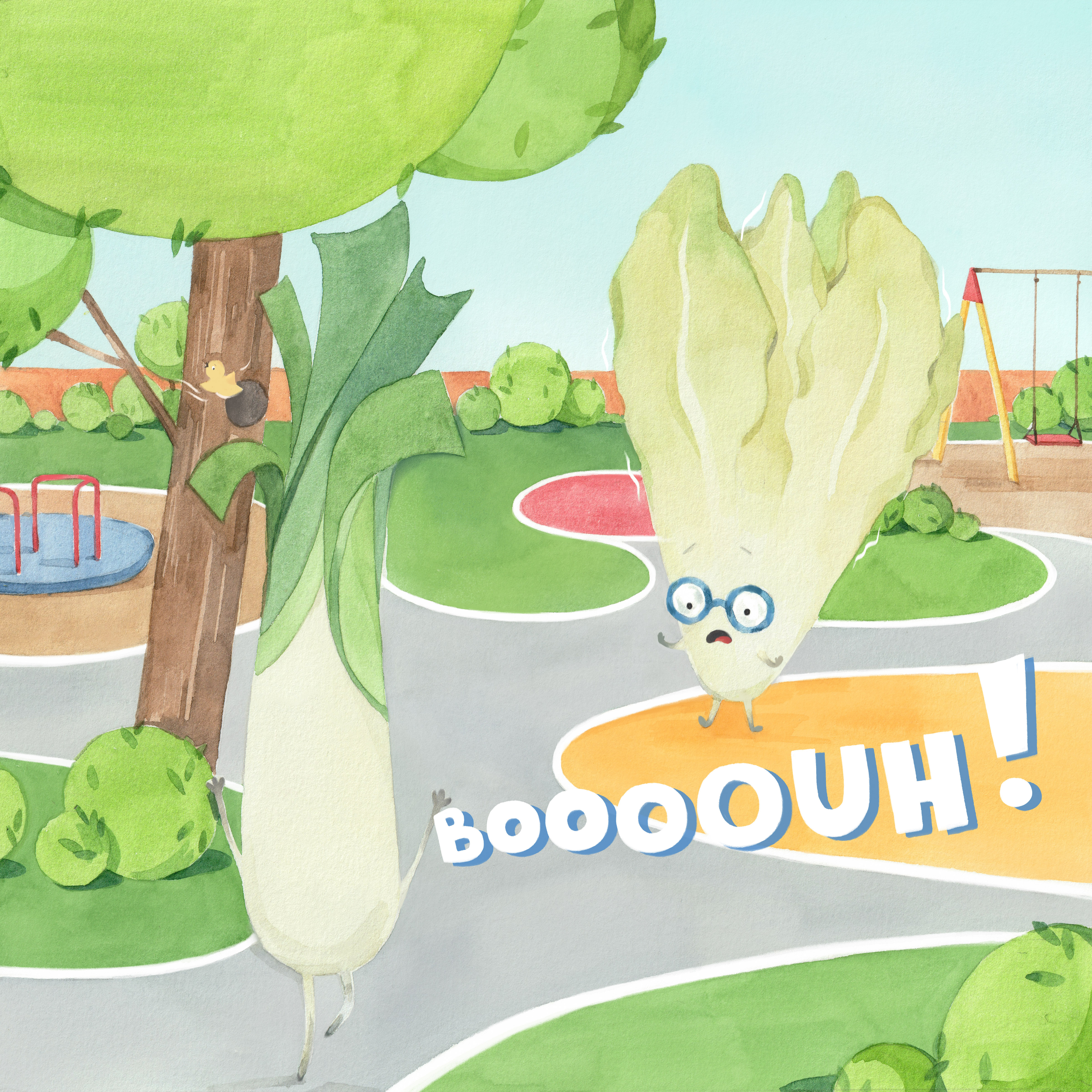 'Boooouh!' /"Emotions Of The Vegetable Garden" character art emotion illustration