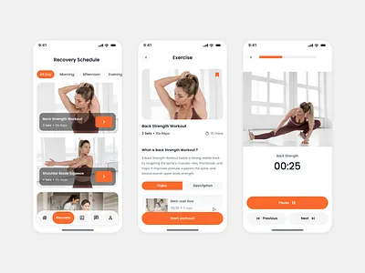 Health Recovery App app design app development healthcare mobile interface modile app recovery uiux user experience