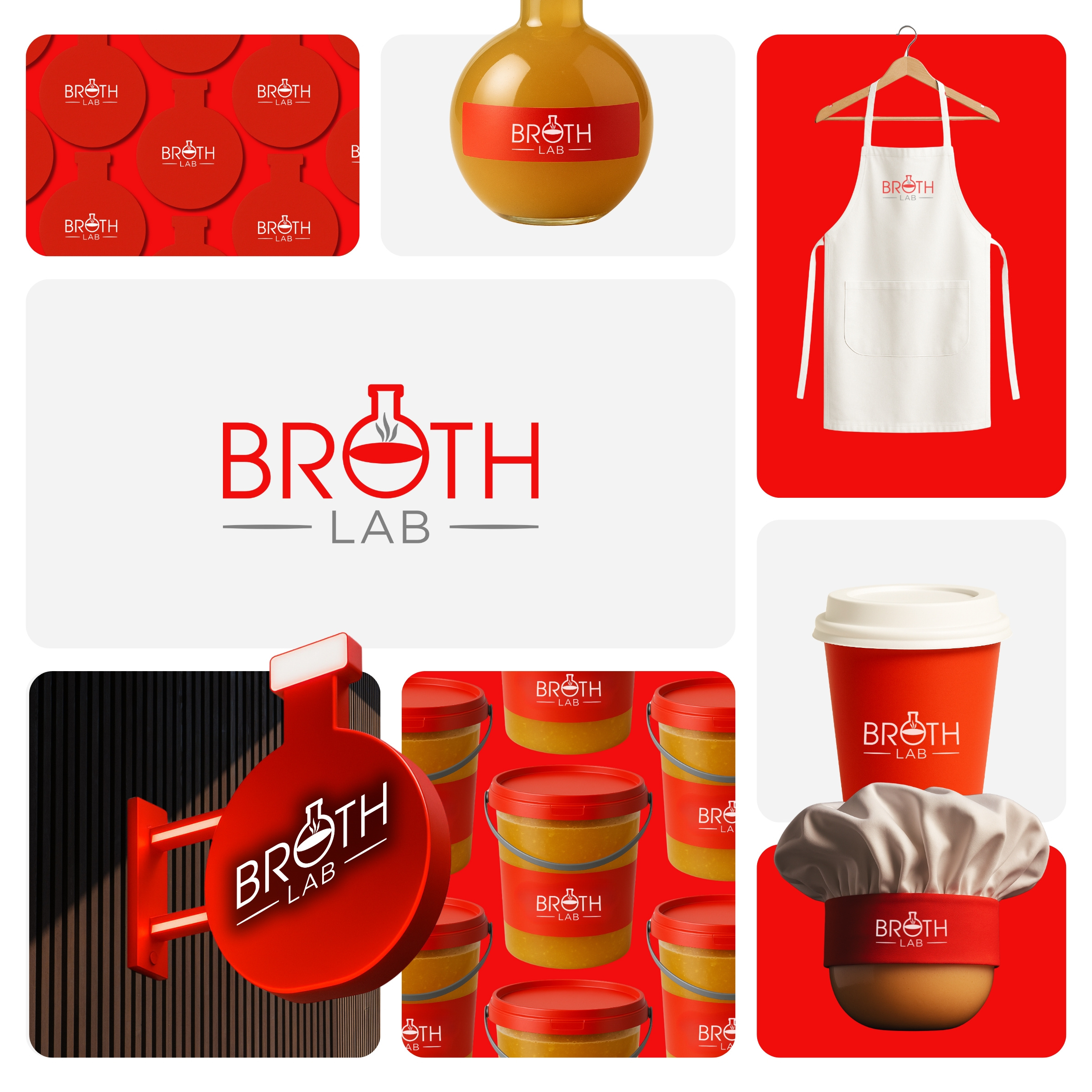 BrothLab Identity Design bone broth brand identity branding broth broth branding broth logo dynamic flask handdrawn illustration lab logo minimal modern restaurant restaurant logo soup soup logo symbolic visual identity wordmark