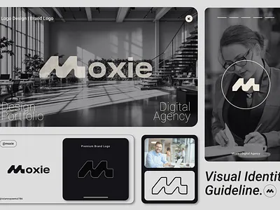 Moxie Brand Identity for Digital Agency brand design brand identity brand identity design branding design full brand identity graphic design logo logo design vector