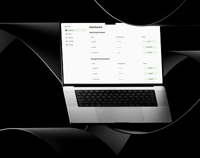 Outdoor Plant Care Dashboard dashbord full preview graphic design outdoor plantree ui