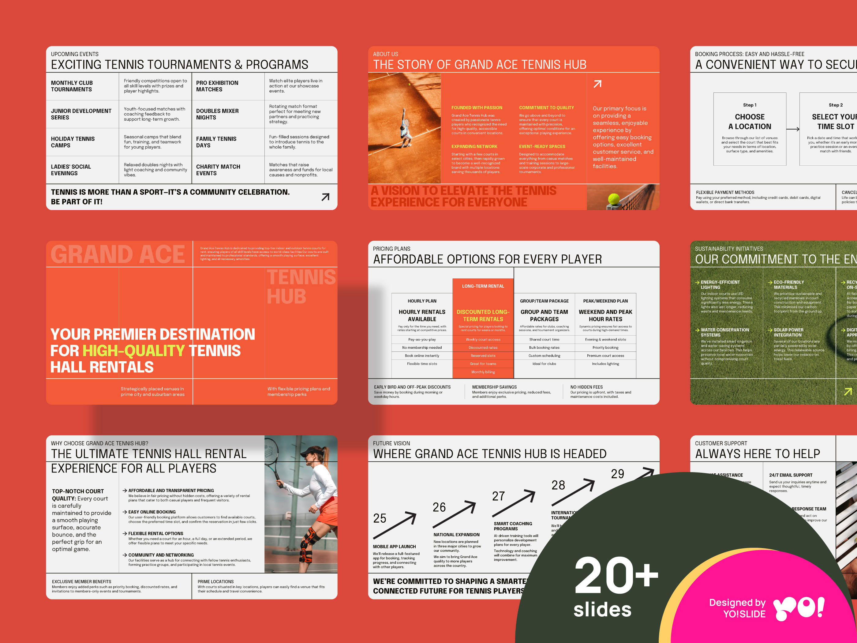 GRAND ACE Tennis Presentation PowerPoint Template design diagram graphic design pitch deck powerpoint powerpoint design powerpoint template ppt ppt design ppt template pptx presentation presentation design presentation powerpoint presentation template sport sports tennis tennis court tennis hall