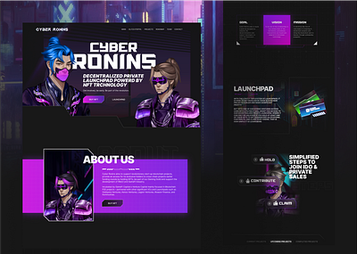 Landing Page for Blockchain Community Platform 3d animation blockchain branding crypto platform graphic design landing page ross chain projects ui uiux web design web3
