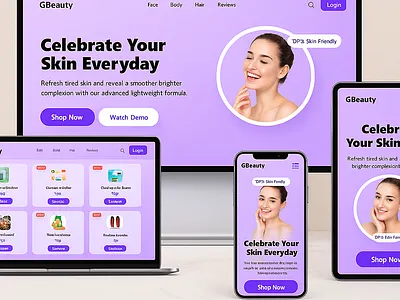 skin care website design using html css tailwindcss animation bhadohi developer care graphic design skin skin care web developer website