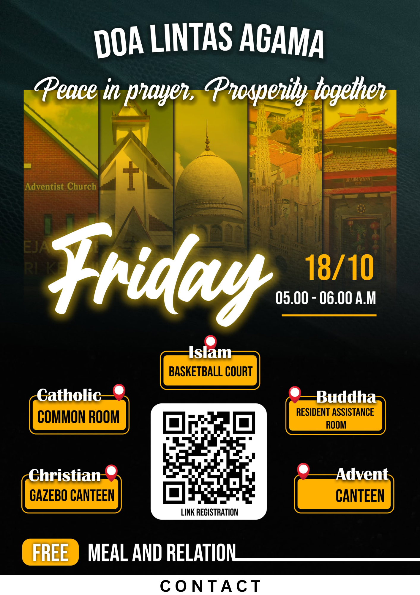 Religious Event Poster adobe photoshop beautiful poster event fun poster graphic design illustration infographic poster poster event poster event promotion poster pray together poster promotion promotion religious event poster religious poster simple poster tolerance yellow poster