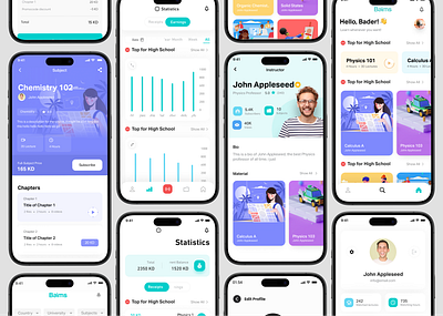 Mobile App for Learning Platform education app learning platform mobile app ui uiux design
